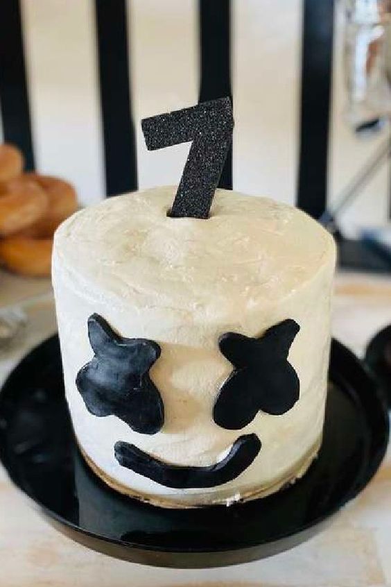 Fortnite Marshmello Birthday Cake 