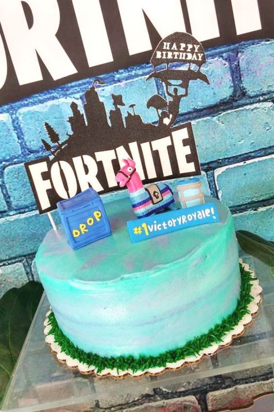 Fortnite Island Birthday Cake
