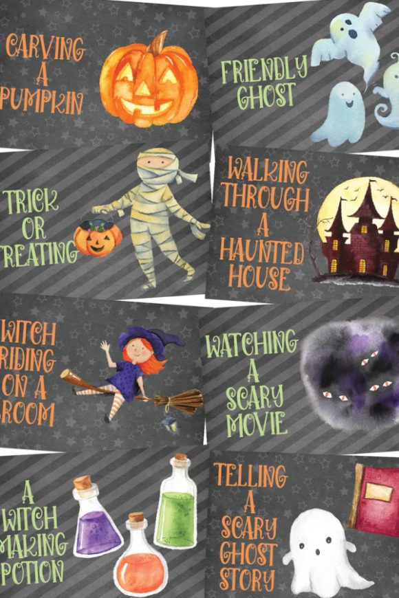 Printable Halloween Charade Cards 