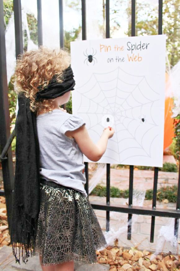 FREE Printable 'Pin the Spider on the Web' Game