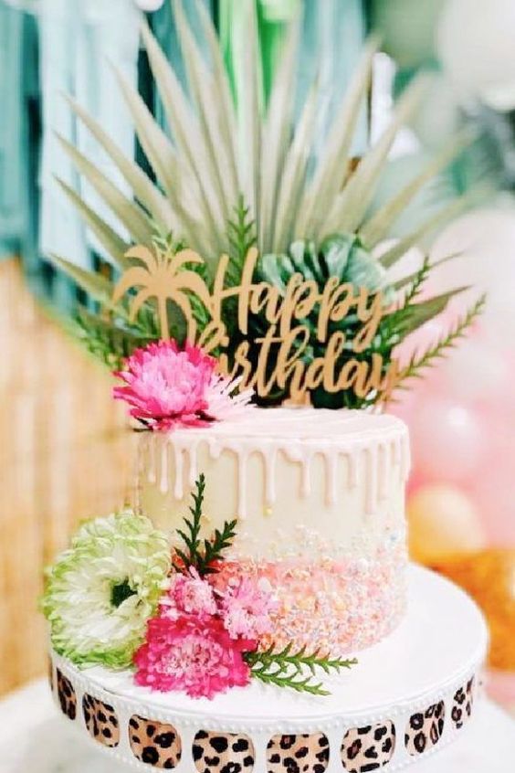Luau Birthday Cake
