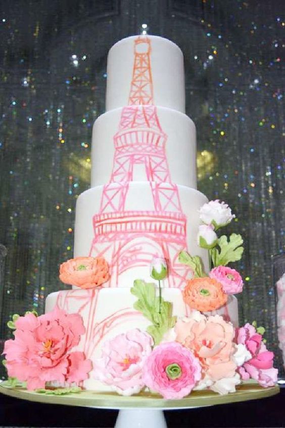 Parisian Birthday Cake