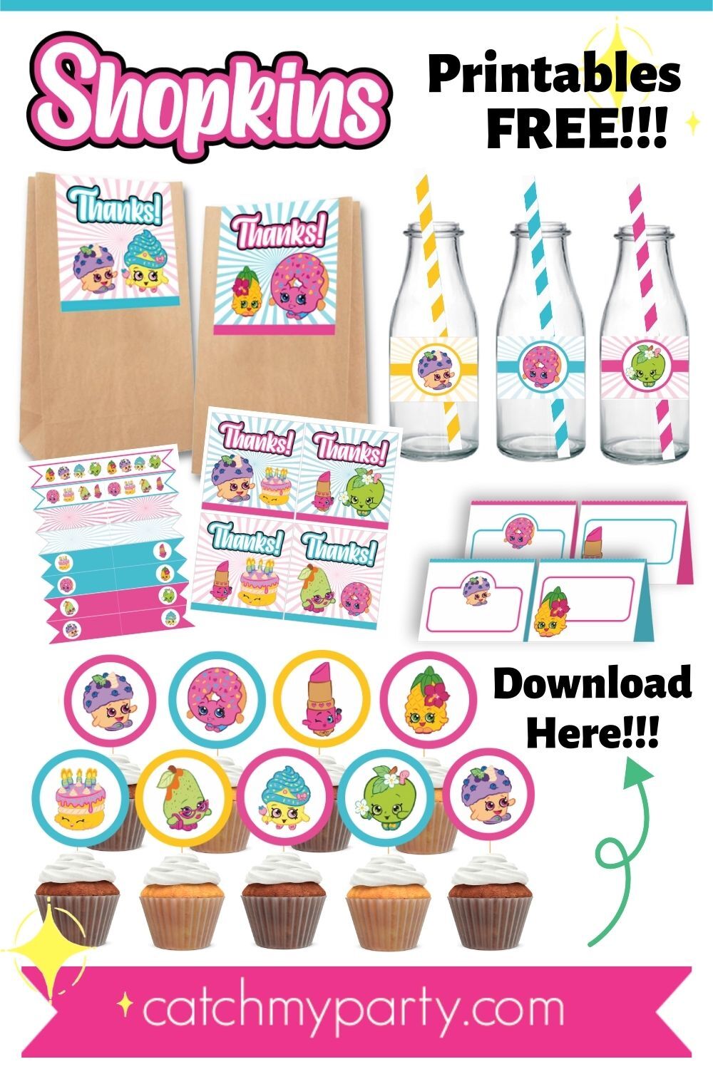 Free Shopkins Party Printables to Decorate Your Birthday! - The Catch ...
