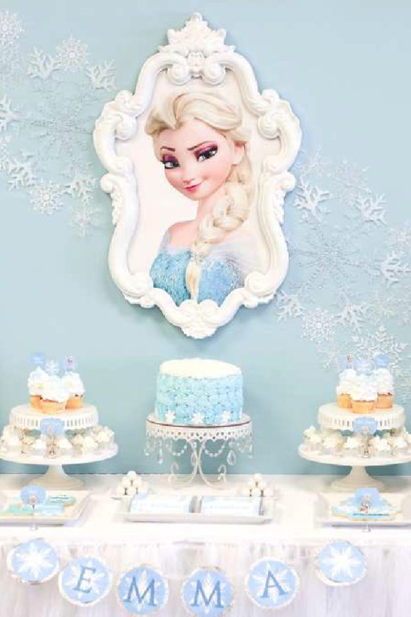 Frozen birthday party | CatchMyParty.com Frozen birthday party