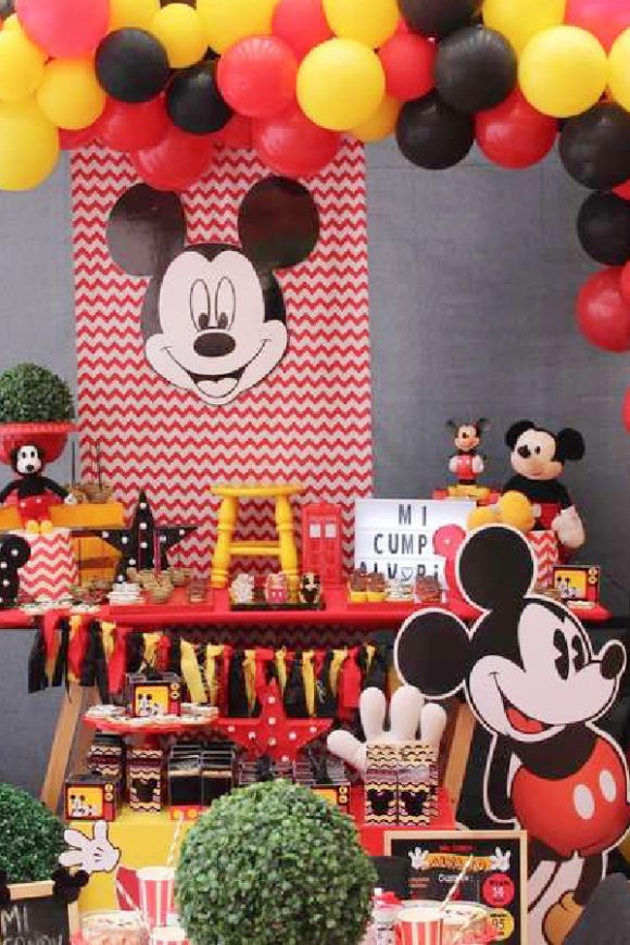 Mickey Mouse birthday party | CatchMyParty.com Mickey Mouse birthday party