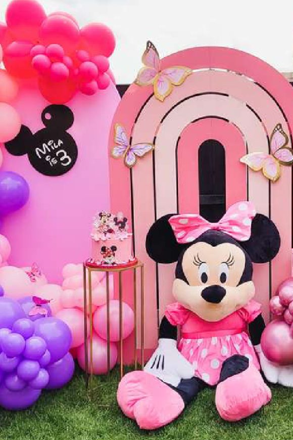 Minnie Mouse birthday party | CatchMyParty.com Minnie Mouse birthday party