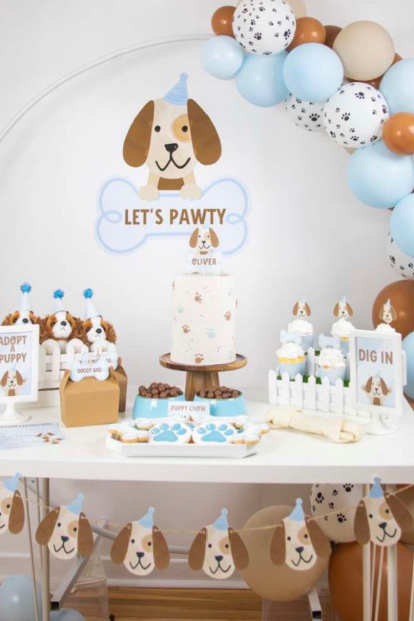 Puppy Dog birthday party | CatchMyParty.com Puppy Dog birthday party