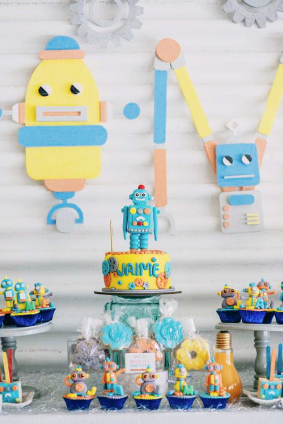 Robot birthday party | CatchMyParty.com Robot birthday party