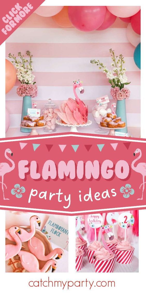 Flamingo birthday party | CatchMyParty.com