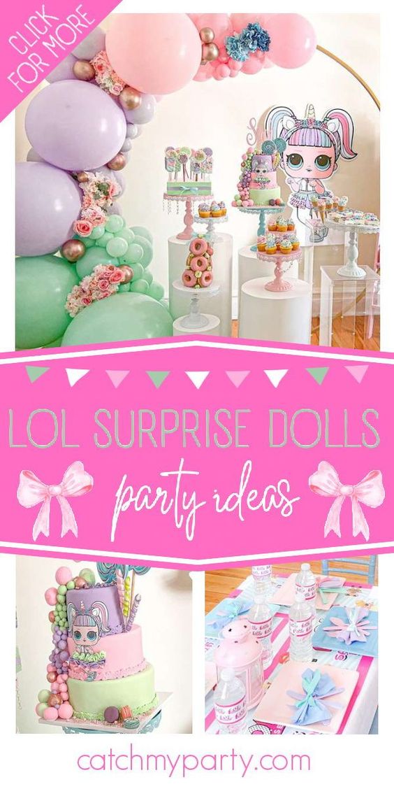 LOL Surprise Dolls birthday party | CatchMyParty.com