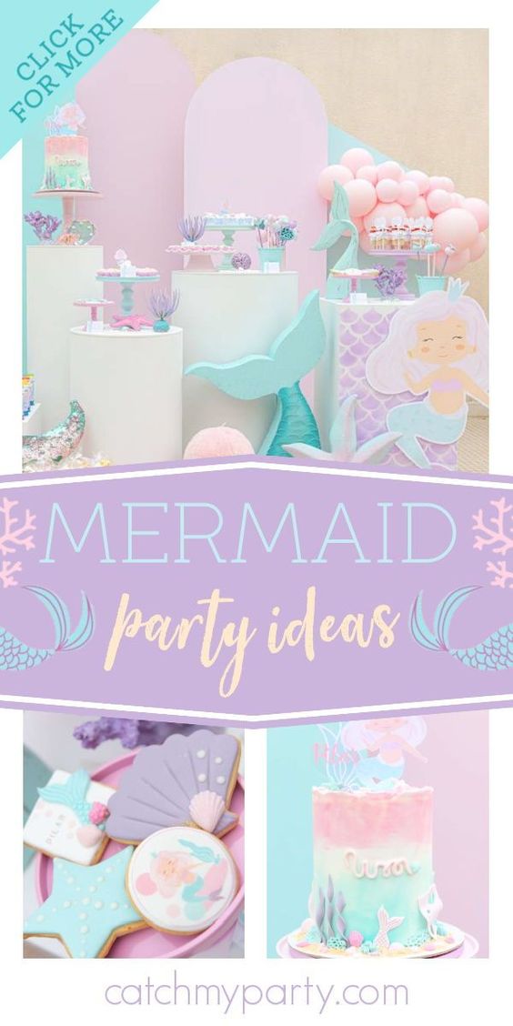 Mermaid birthday party | CatchMyParty.com
