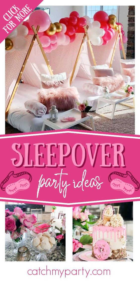 Sleepover birthday party | CatchMyParty.com