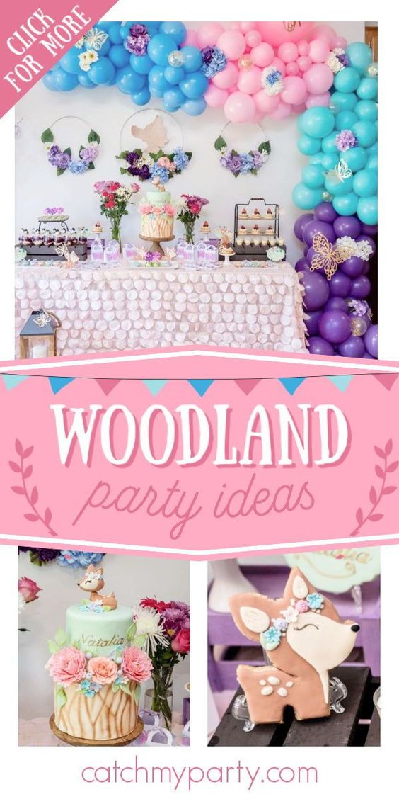 Woodland birthday party | CatchMyParty.com