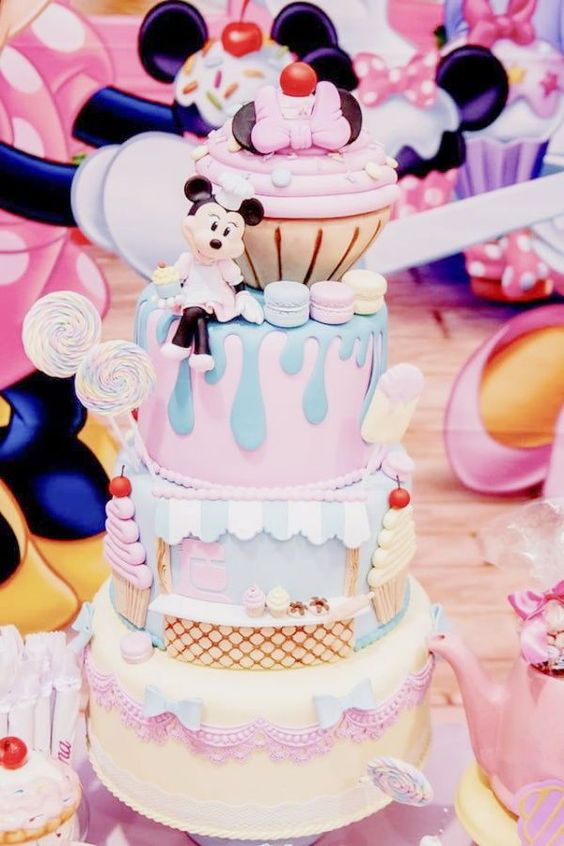 Minnie Mouse Candy Birthday Cake
