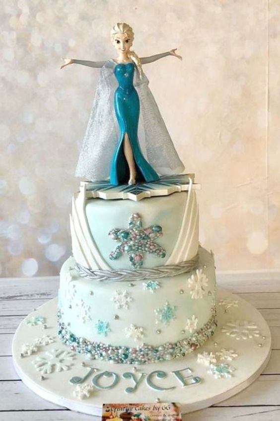 Elegant Elsa Birthday Cake