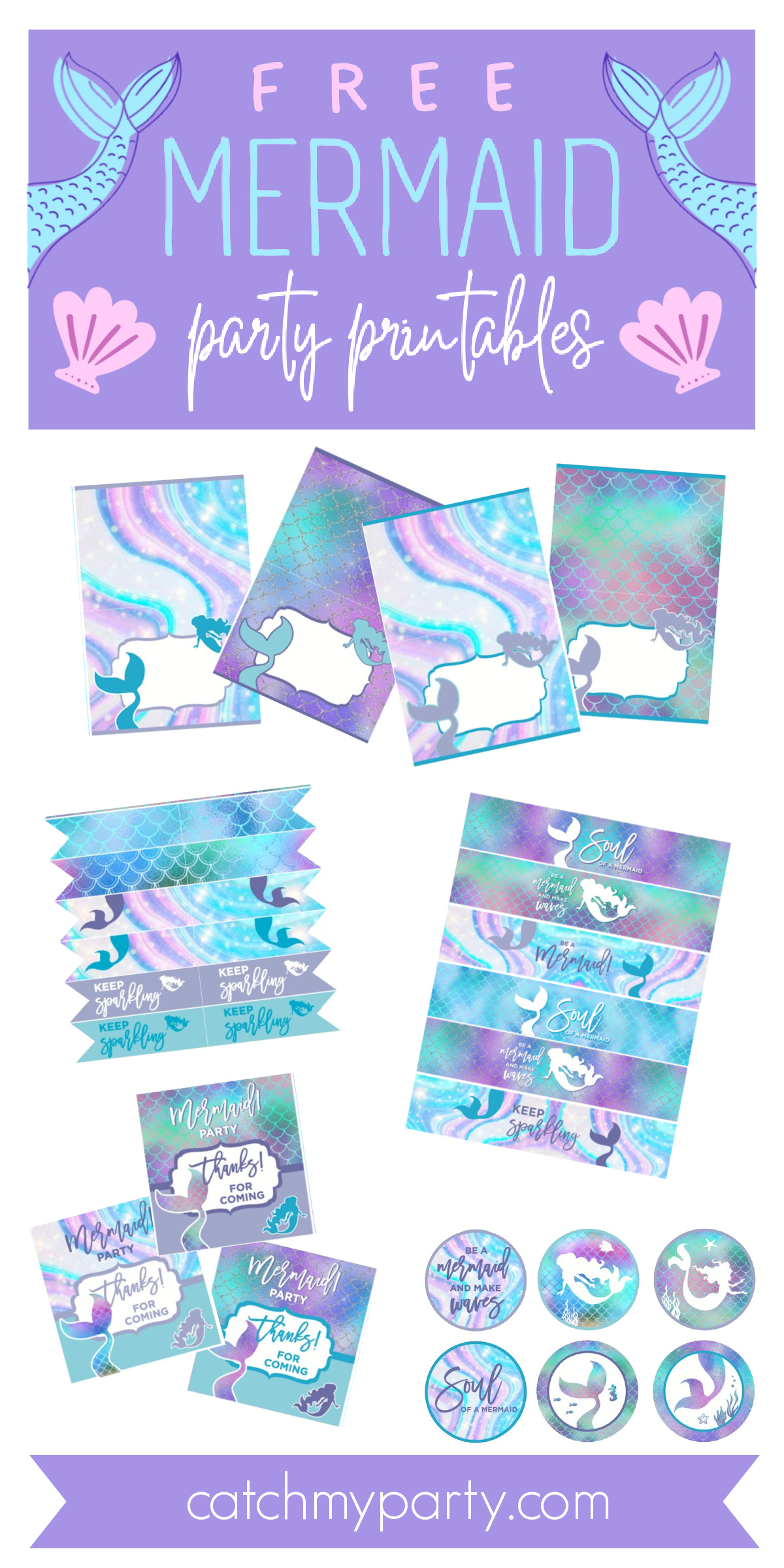 Fabulous FREE Mermaid Party Printables!