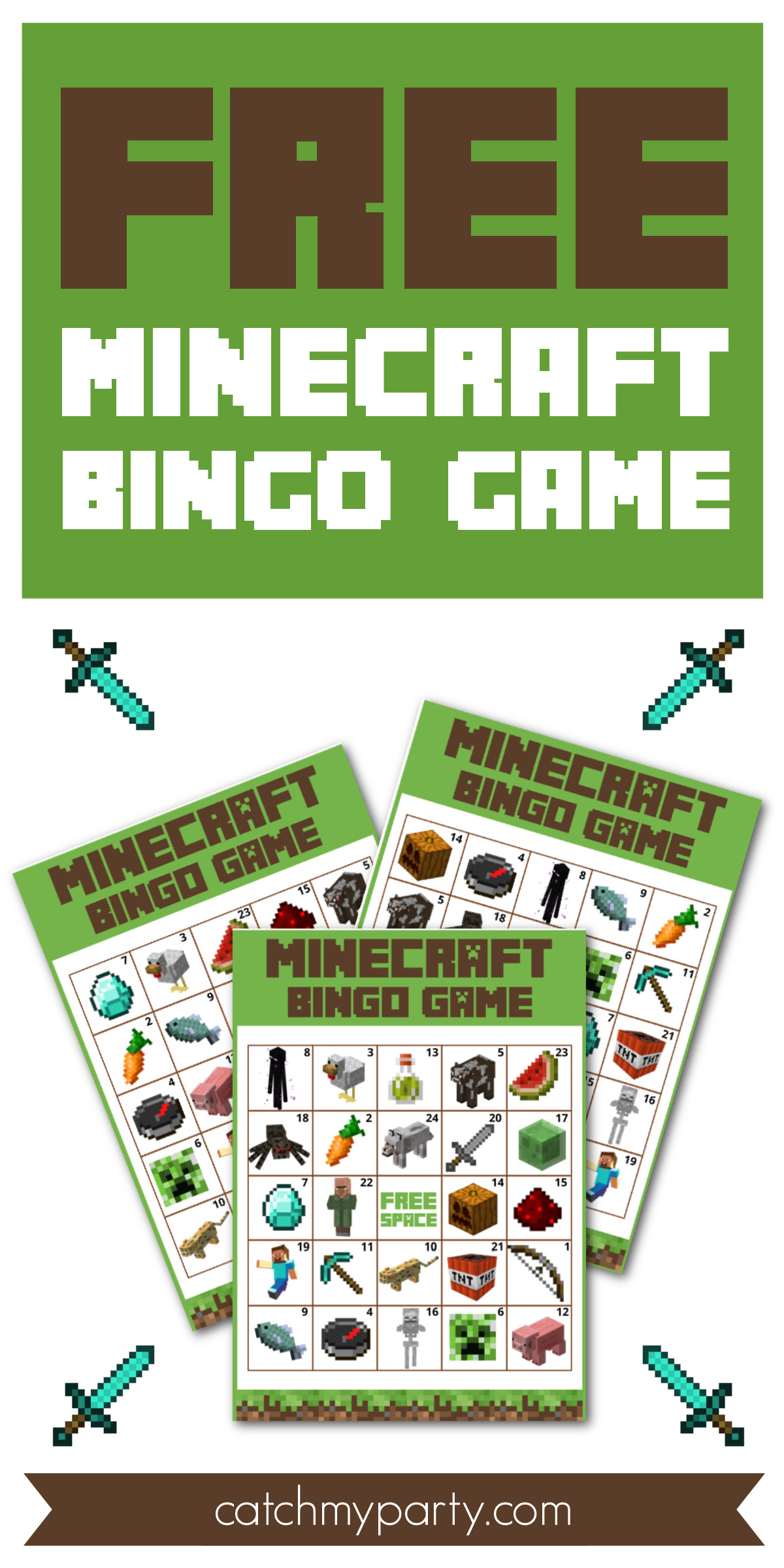FREE Fantastic Printable Minecraft Bingo Game!