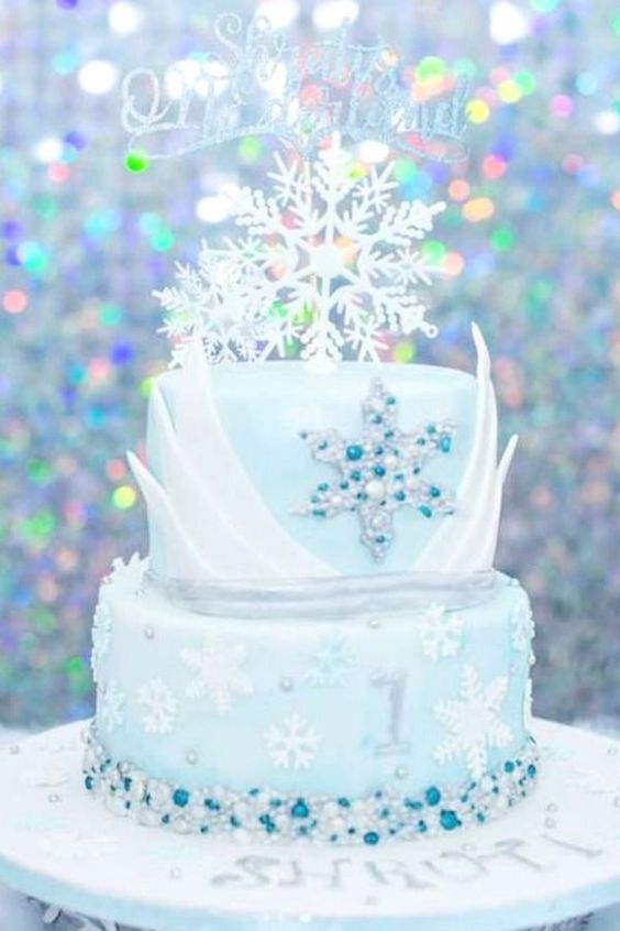  Winter Wonderland Birthday Cake
