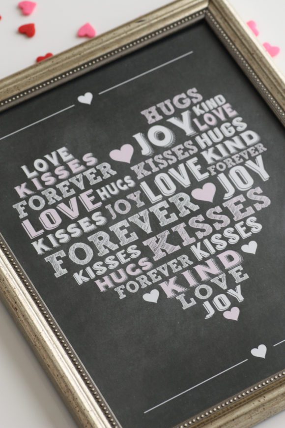 Just in time for Valentine's Day, we're giving away this gorgeous piece of 8x10 inch chalkboard subway as a free printable pdf.