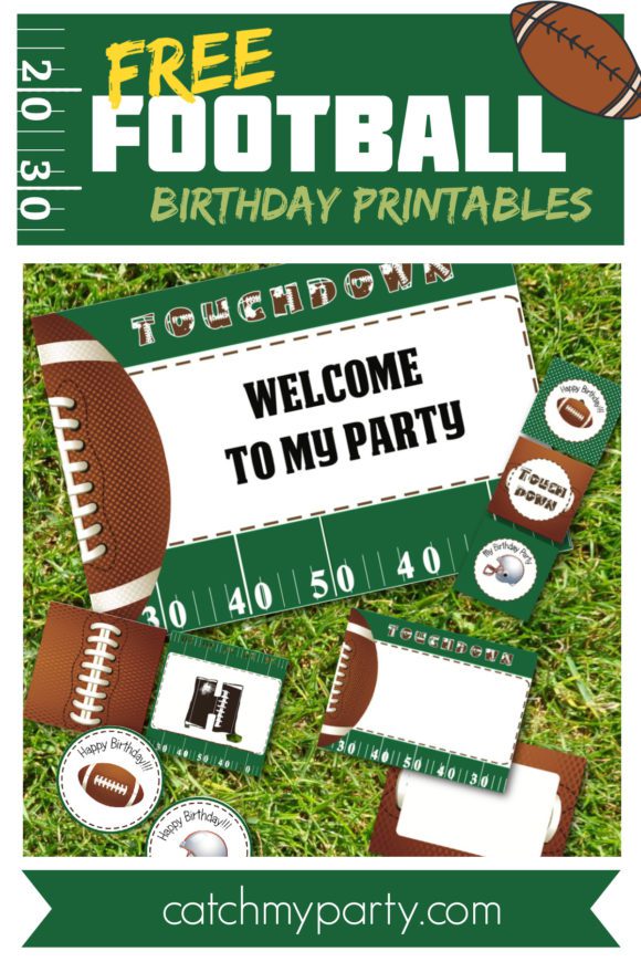 FREE Football Birthday Party Printables