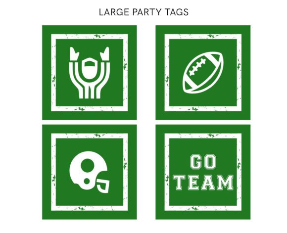 FREE Football Party Printables - Large Party Tags