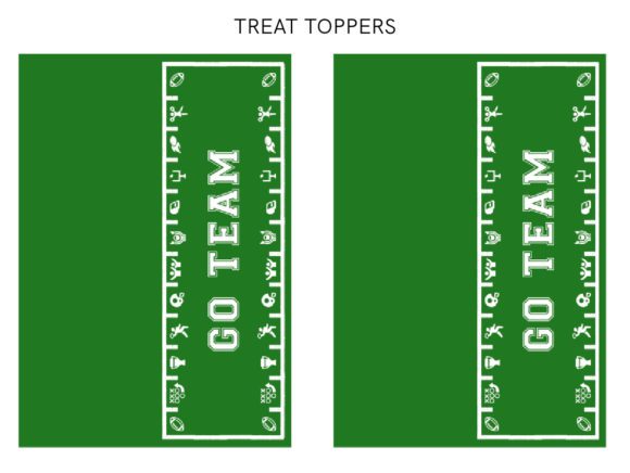 FREE Football Party Printables - Treat Toppers 