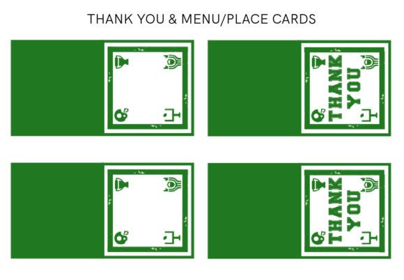 FREE Football Party Printables - Thank You & Menu/Place Tags