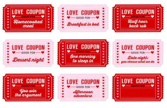 Free Printable Valentine's Day Love Coupons for Couples!