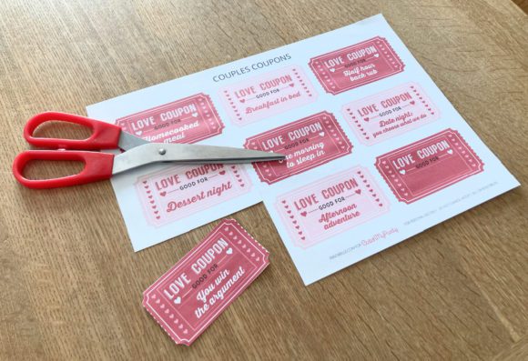 Free Printable Valentine's Day Love Coupons for Couples - Step 3