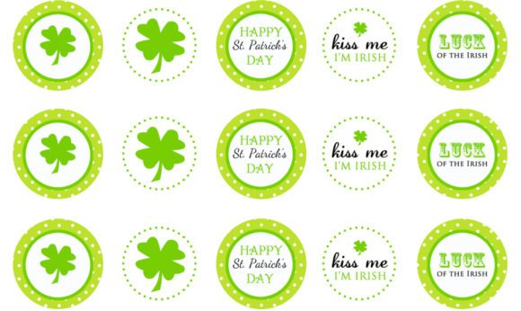 FREE "Luck of the Irish" St. Patrick's Day Party Printables - Bottle Cap Party Cicles