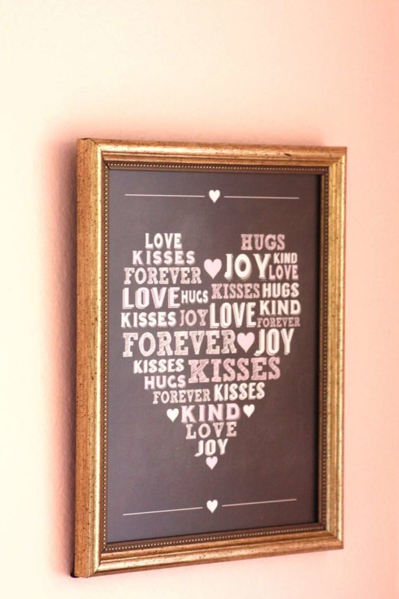 This free subway art is perfect for Valentine's Day or as a baby shower gift or hung in a girl's bedroom.