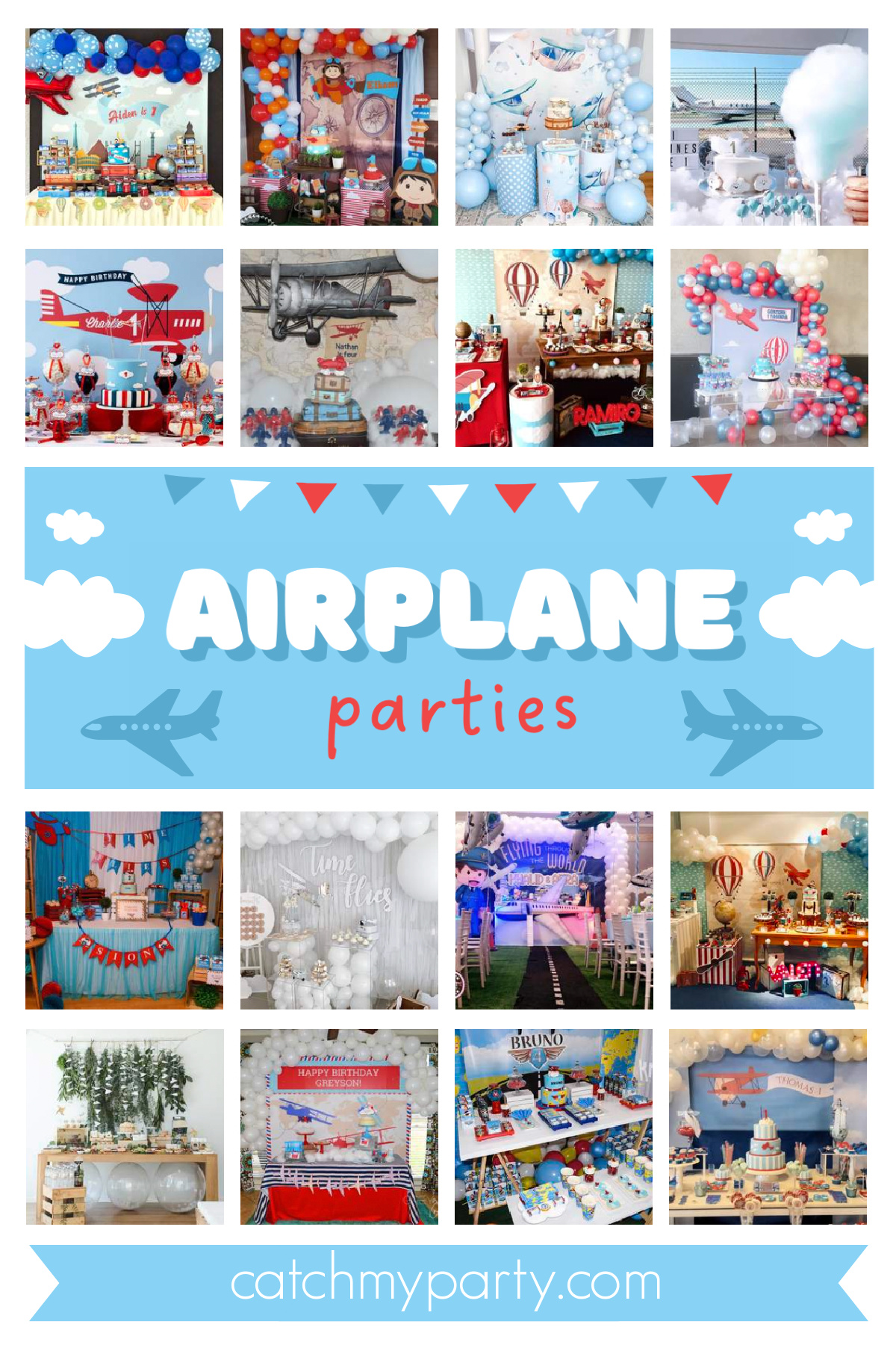 40 Most Popular Boy Birthday Party Themes for 2024 - Airplane birthday party