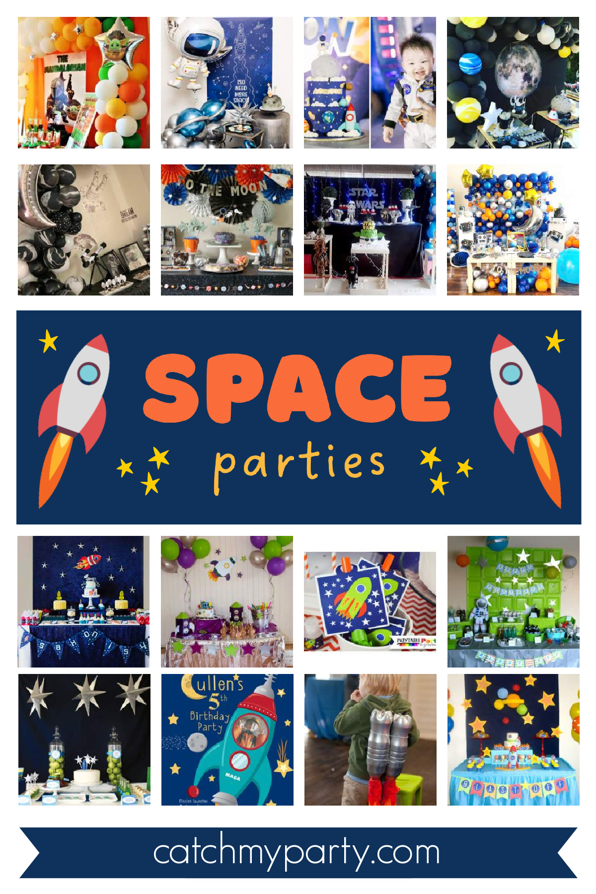 40 Most Popular Boy Birthday Party Themes for 2024 - Space birthday party