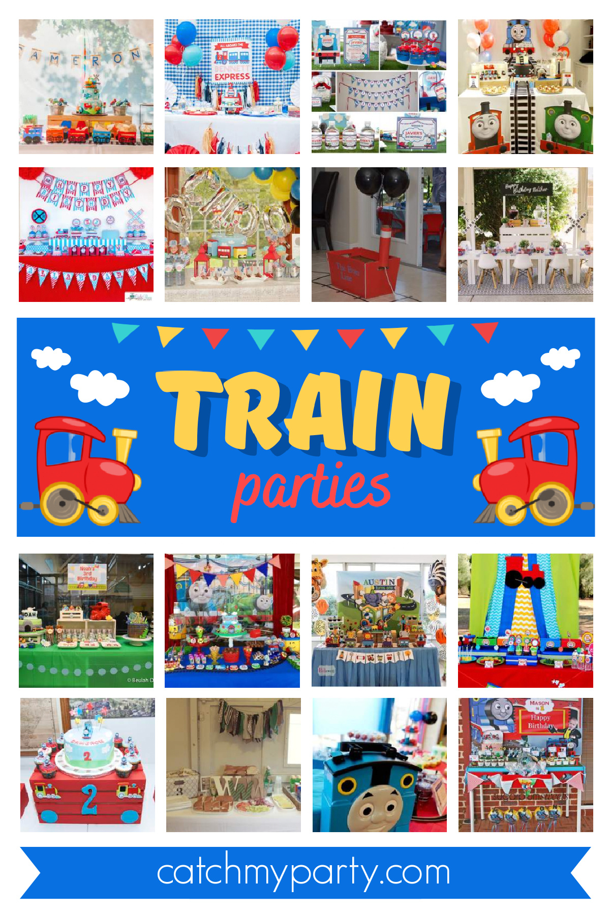 40 Most Popular Boy Birthday Party Themes for 2024 - Train birthday party