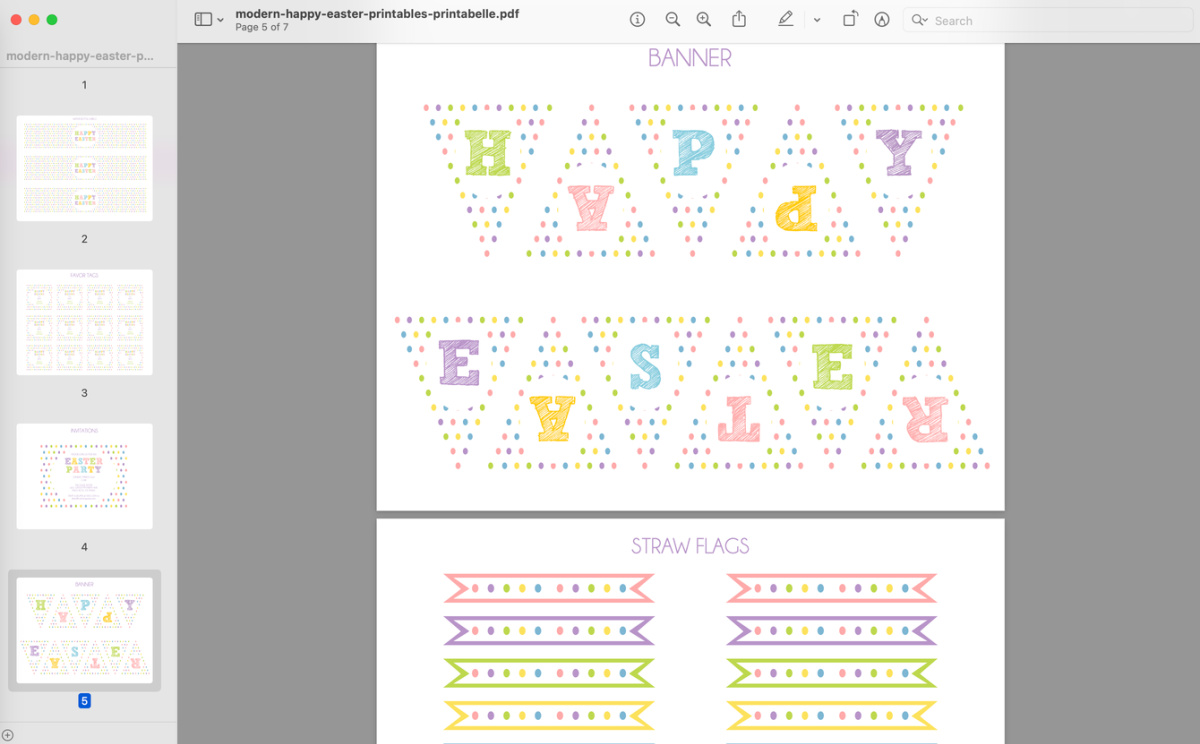 FREE Easter Party Printables 