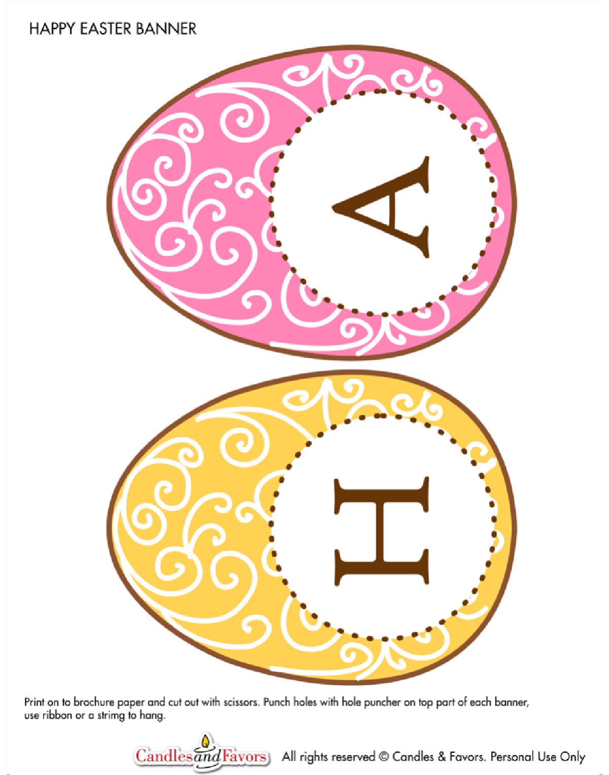 Free Easter Egg Party Printables - Banner
