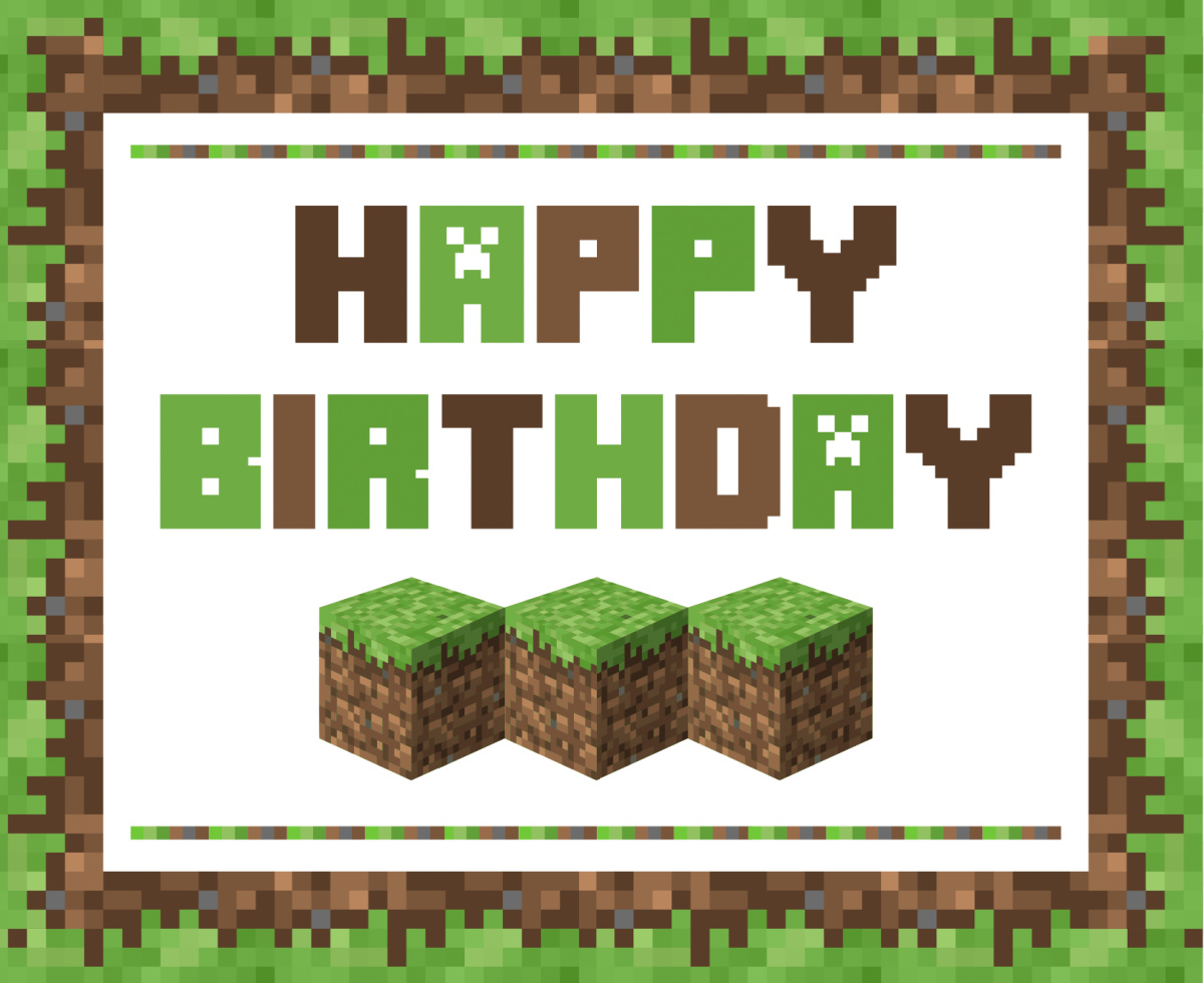 Download These Awesome FREE Minecraft Party Printables 