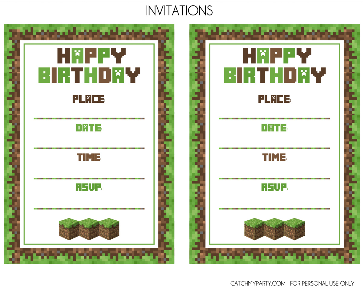 Download These Awesome FREE Minecraft Party Printables 