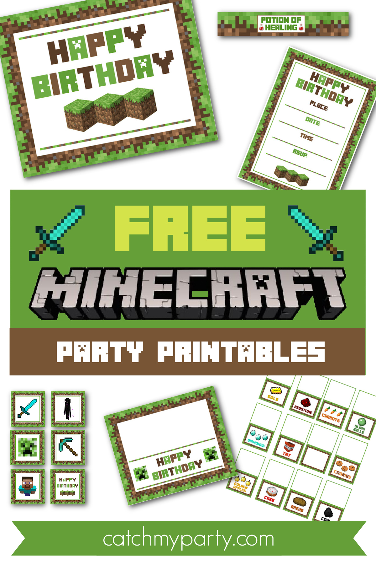 Download These Awesome FREE Minecraft Party Printables! Download These Awesome FREE Minecraft Party Printables!