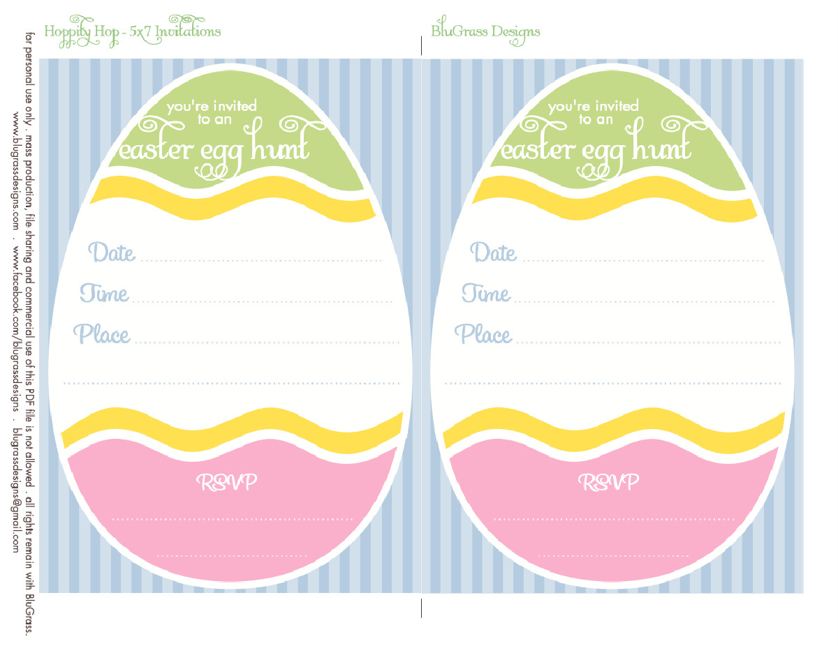 FREE Hoppity Hop Easter Party Printables - Invitations