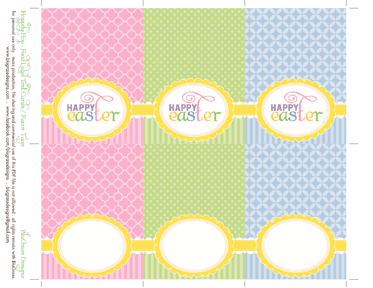 FREE Hoppity Hop Easter Party Printables - Tented Food Cards