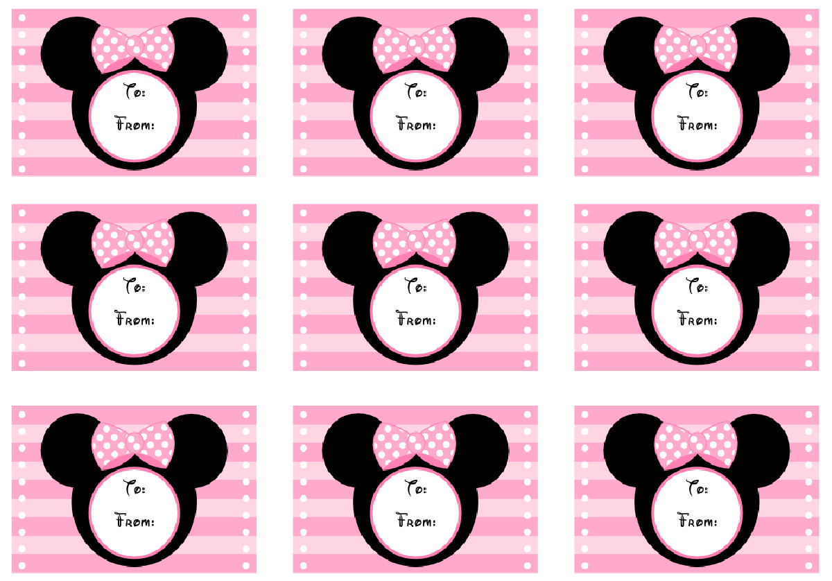 FREE PINK Minnie Mouse Birthday Party Printable Party Favor Tags