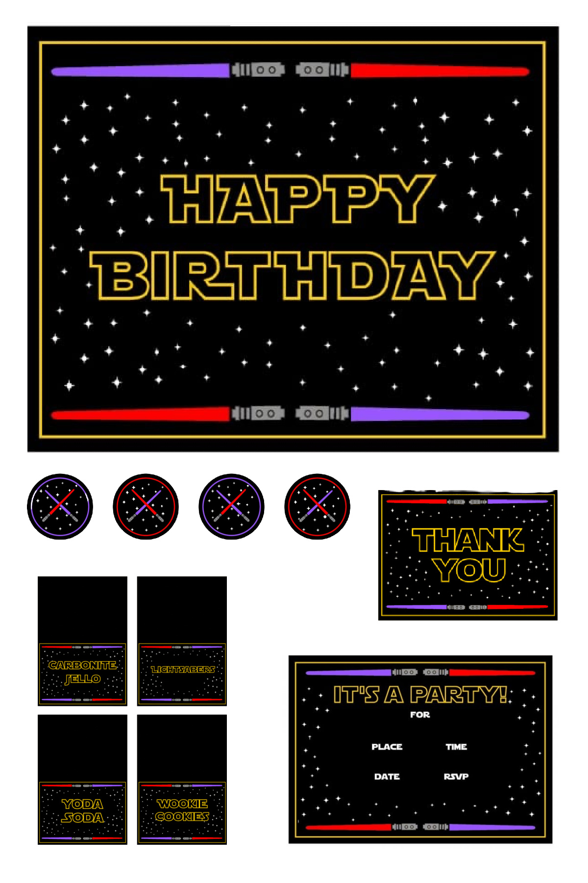 Free Star Wars Party Printables