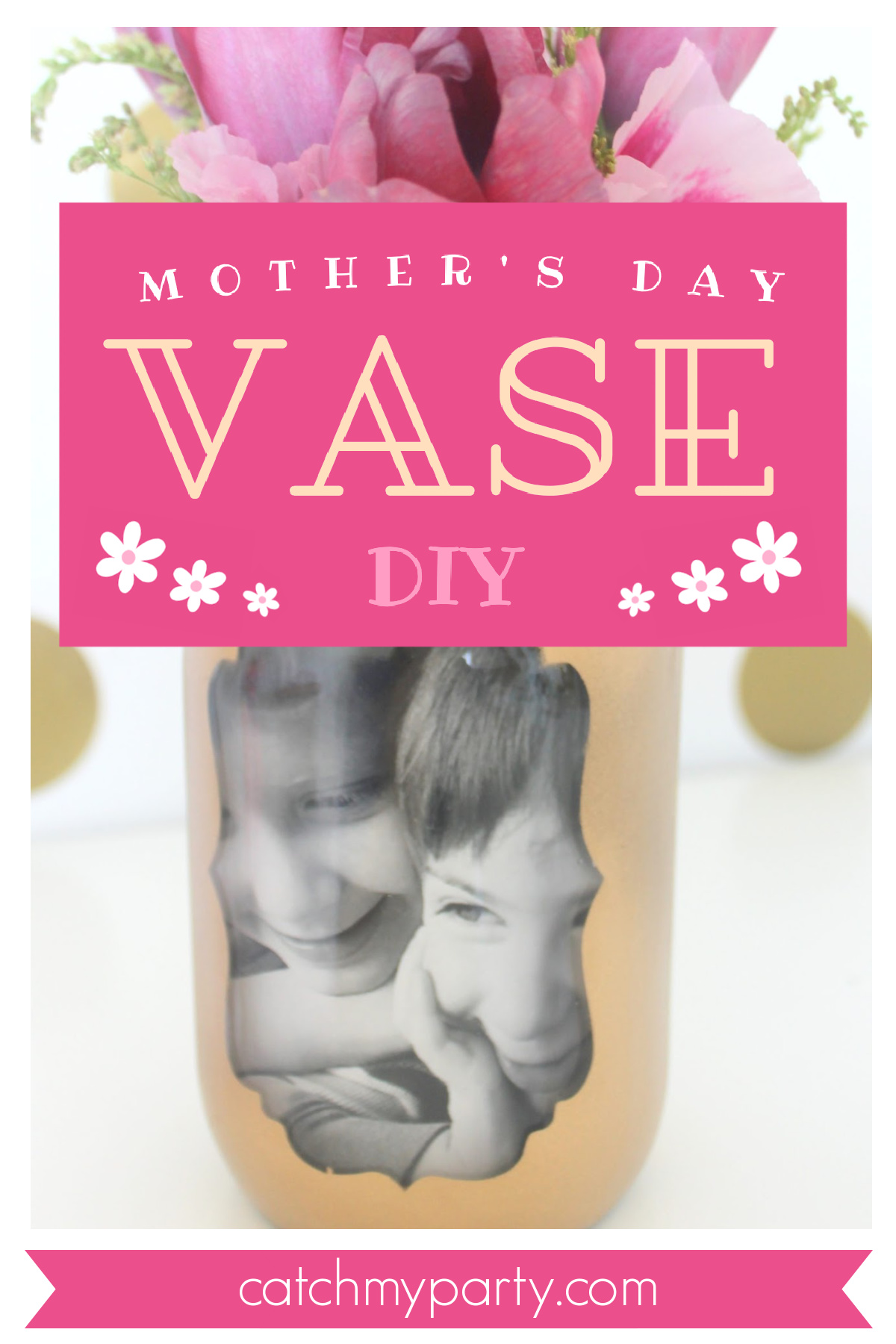 Easy Mother's Day Photo Vase Craft 