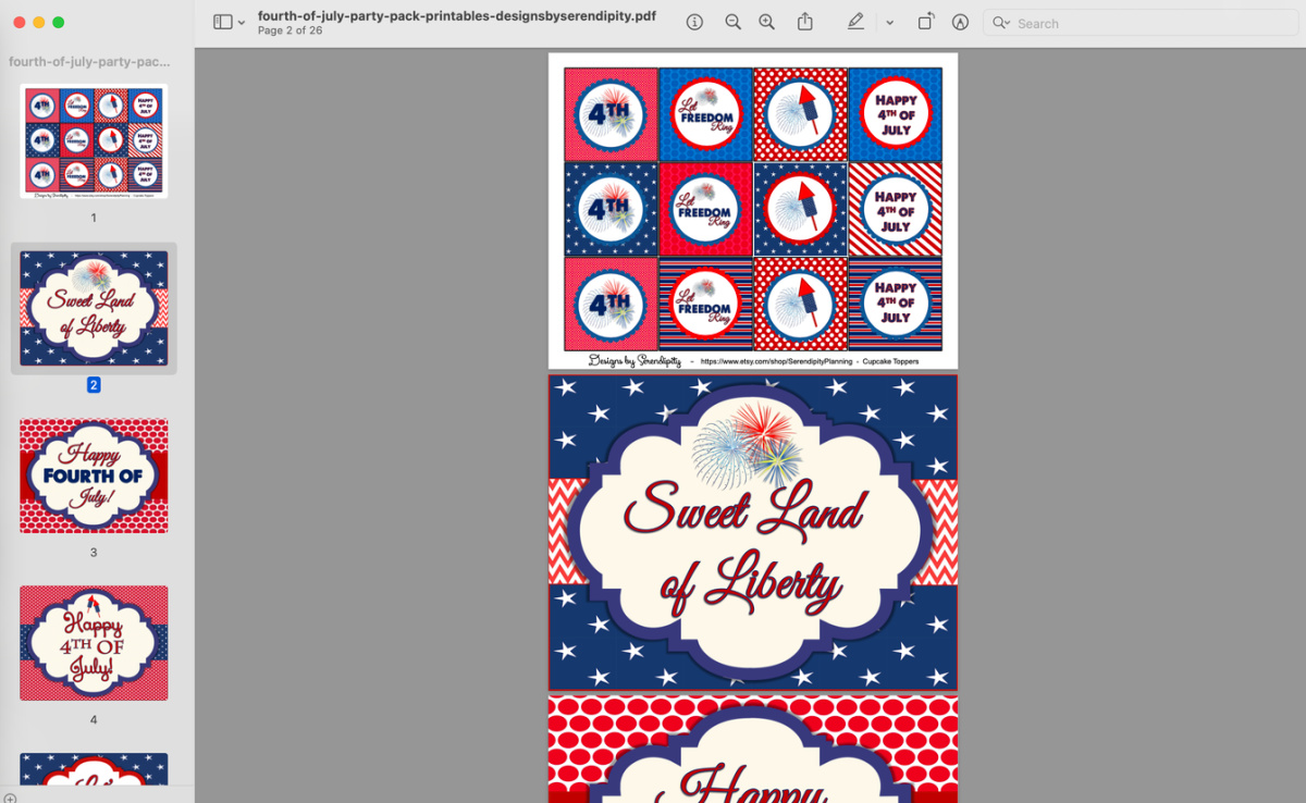 FREE Fun 4th of July Party Printables - Download File