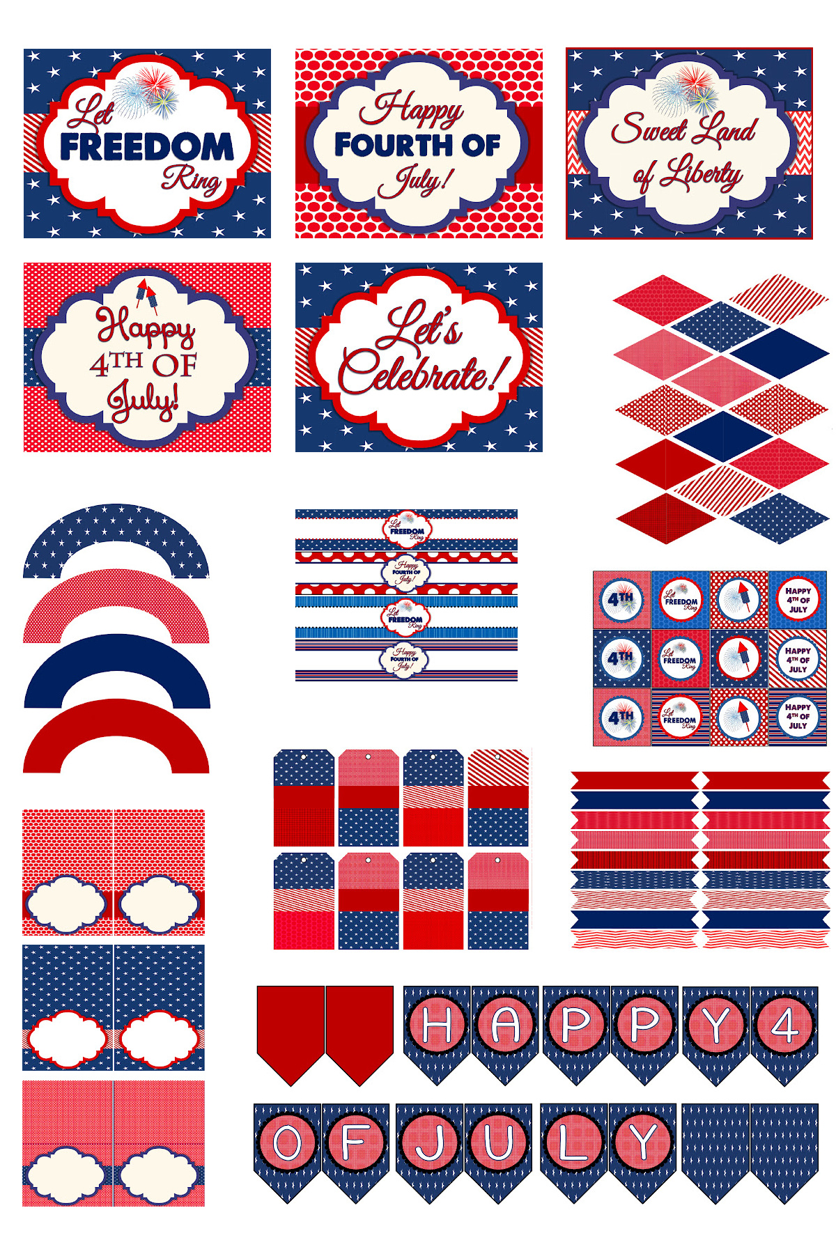 FREE Fun 4th of July Party Printables