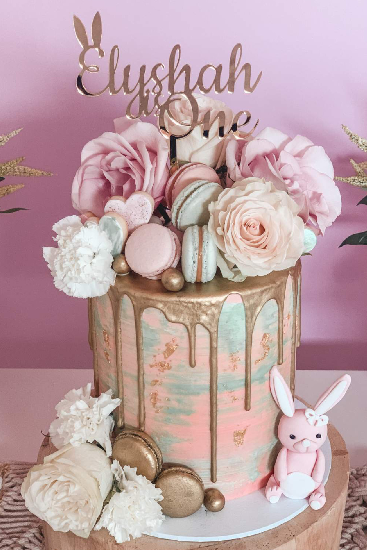 Bunny 1st Birthday Cake for Girls Bunny 1st Birthday Cake for Girls