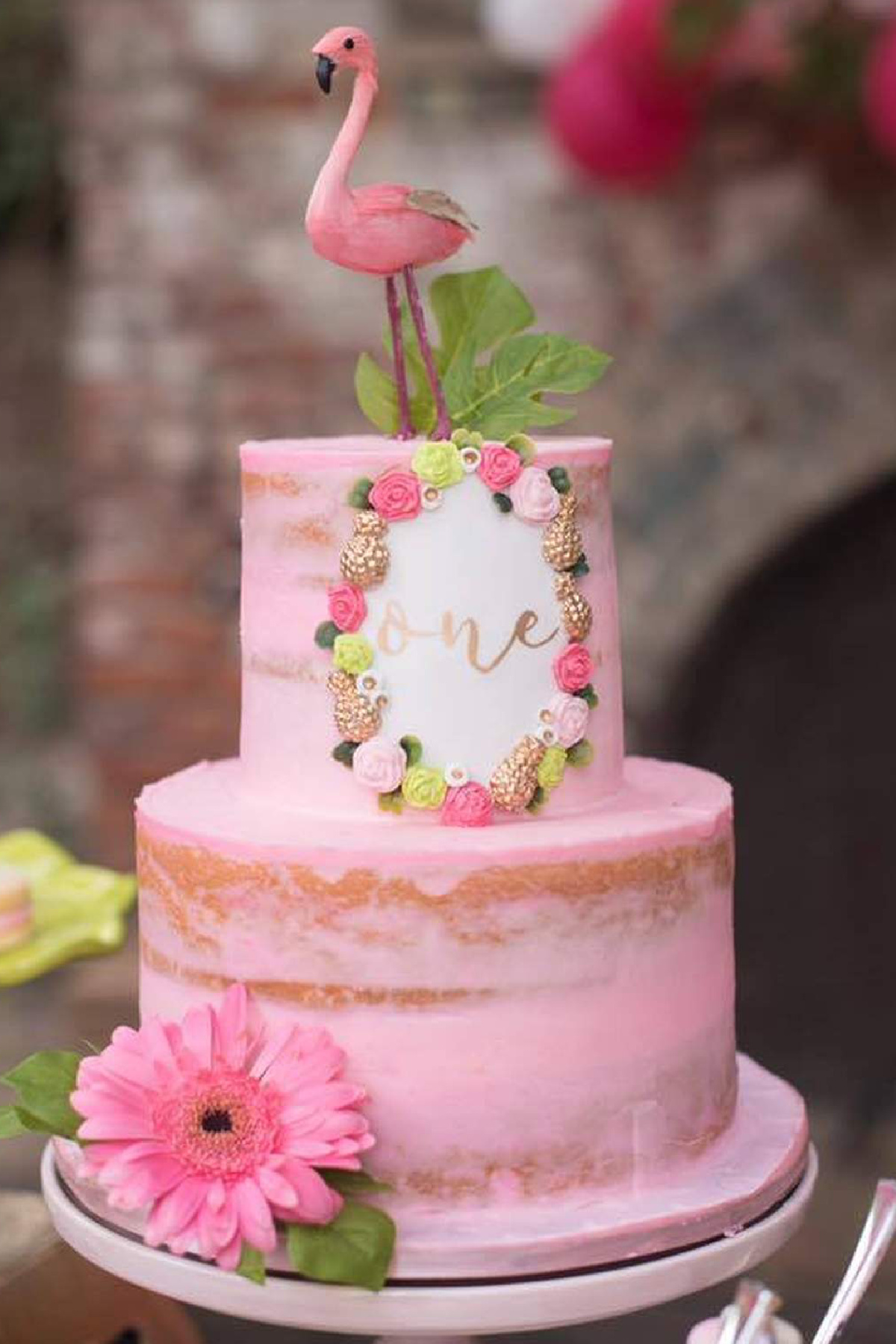 Flamingo 1st Birthday Cake for Girls Flamingo 1st Birthday Cake for Girls