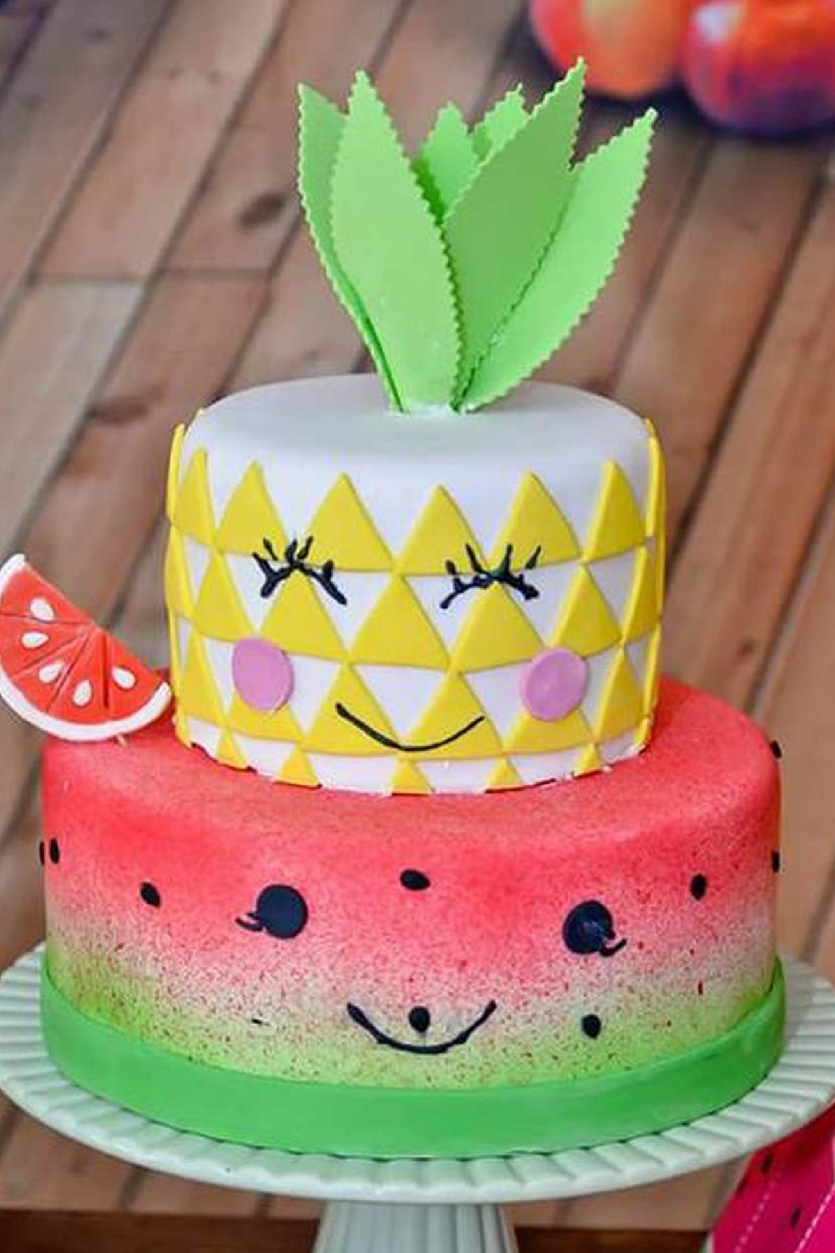 Fruit-Themed 1st Birthday Cake for Girls Fruit-Themed 1st Birthday Cake for Girls