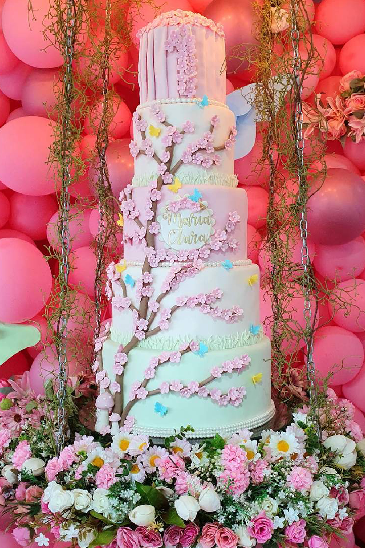 Garden 1st Birthday Cake for Girls Garden 1st Birthday Cake for Girls